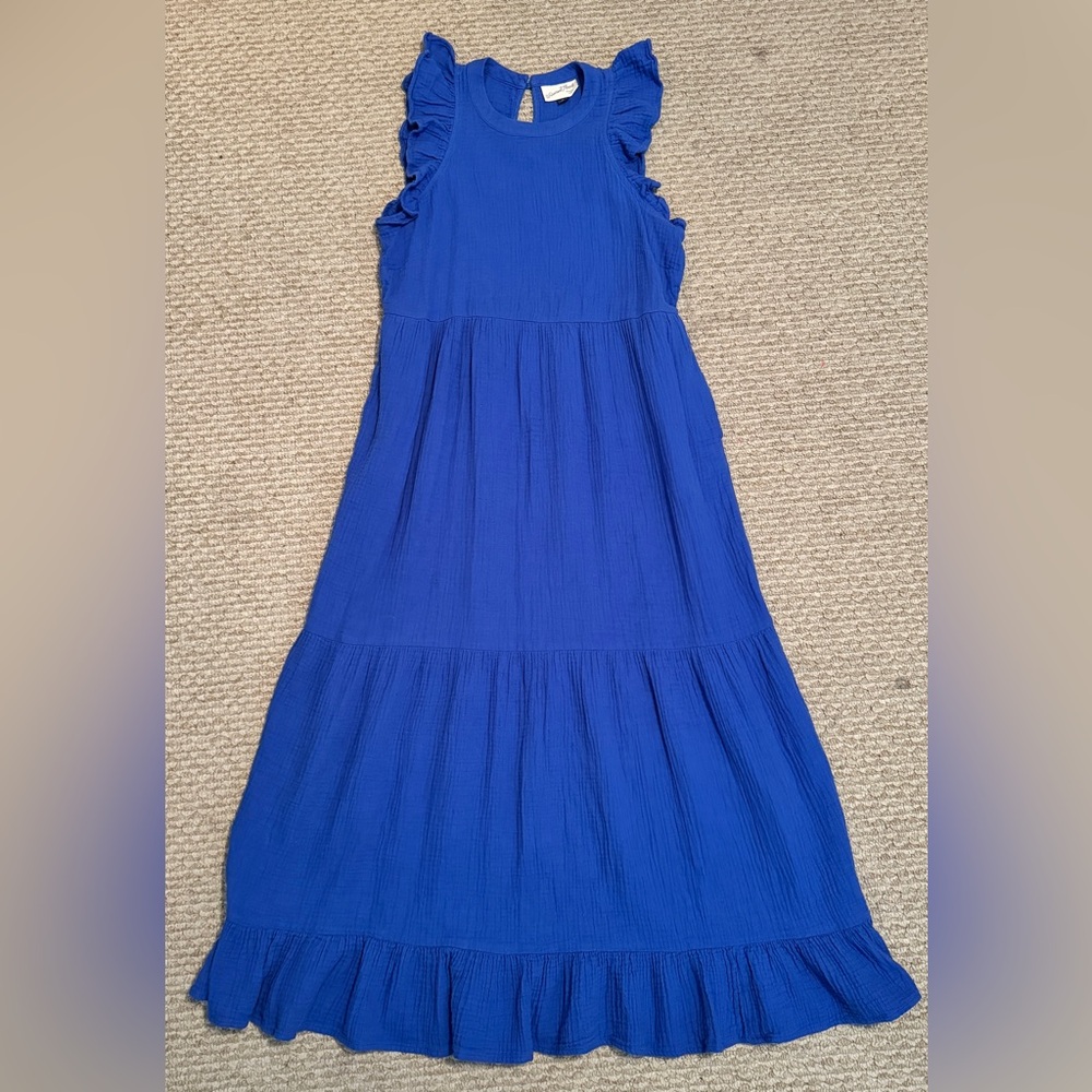 100% Cotton Universal Thread Royal Blue Textured Top